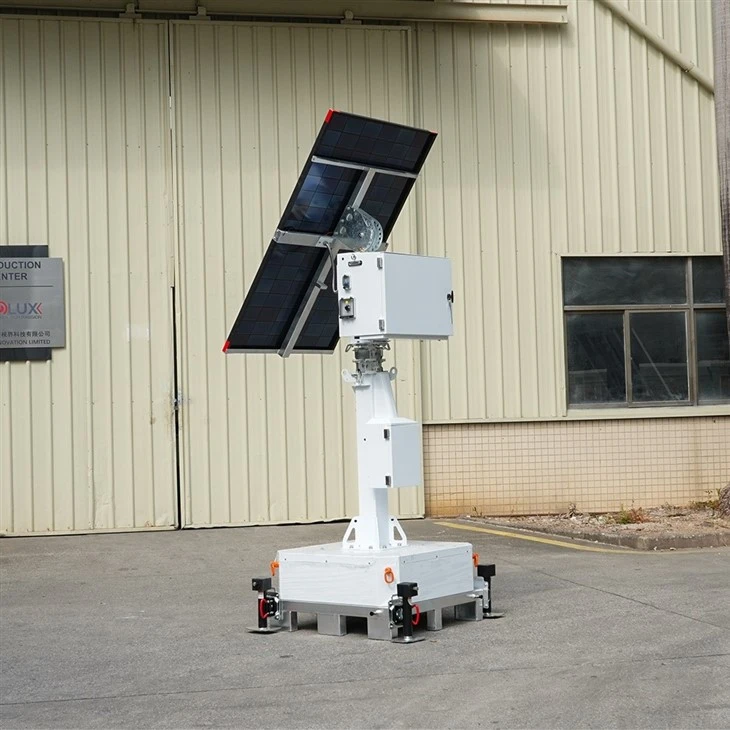 4.5m Solar-powered Cctv Security Tower factory