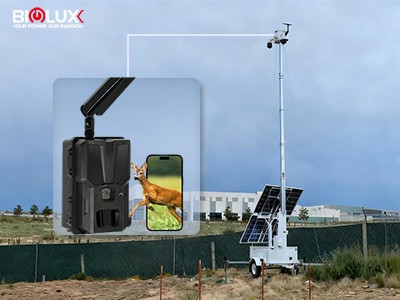 Система за камера Trapper на мобилна слънчева кула