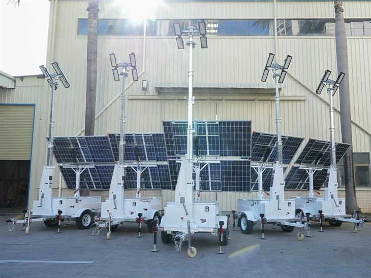 Mobile Wireless Led Lighting Tower Light Trailer