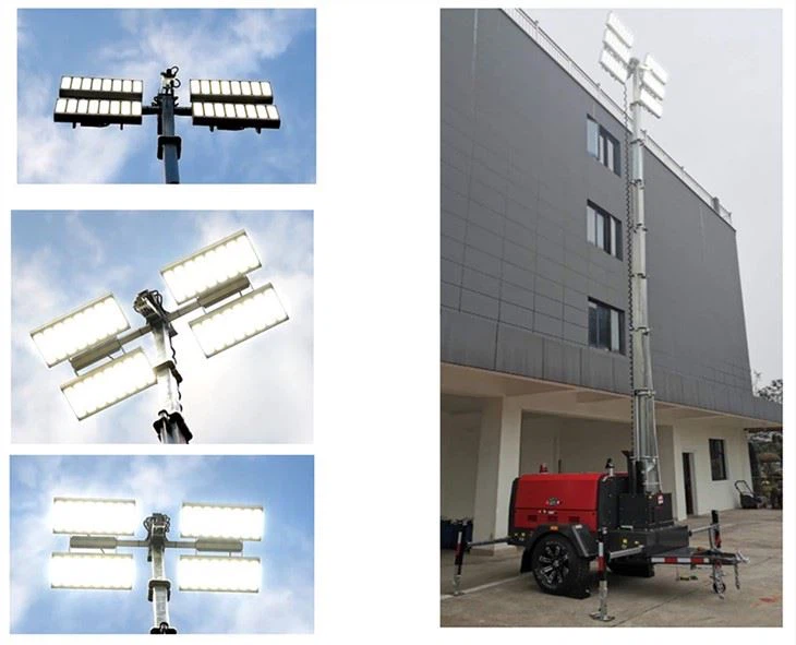 Light Tower With Mechanical Tilt And 360 Rotation