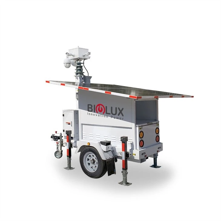 Lithium Battery Hybrid Solar Surveillance Trailer