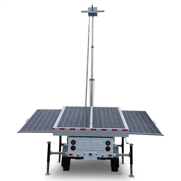 Portable Waterproof Solar Mobile Trailer Mobile Power With Solar Panels