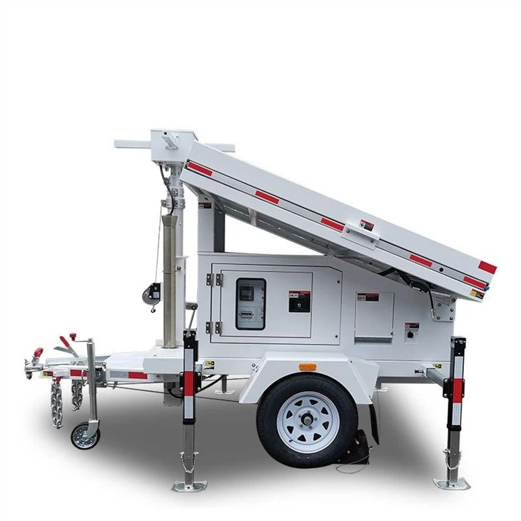 Movable CCTV Surveillance Tower Trailer